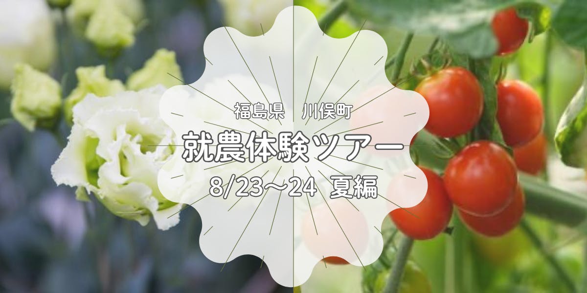 就農体験ツアー👨🏻‍🌾（2025年8月23日～24日）」を開催します