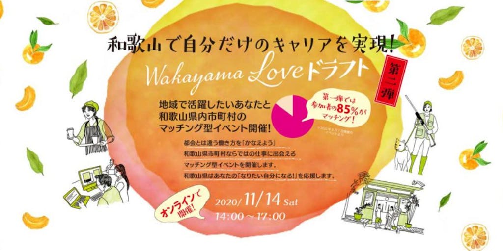 地域で活躍したいあなたと和歌山県内市町村のマッチングイベント開催！