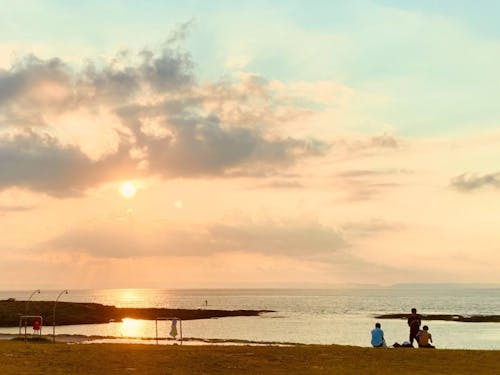 仕事終わりに夕涼み