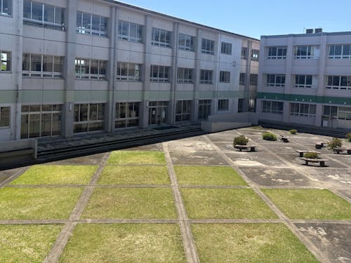 緑が広がる中庭が魅力的!