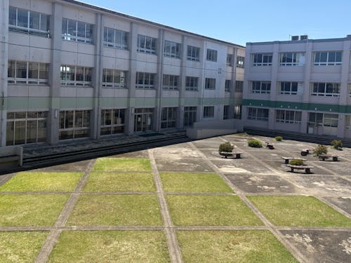 緑が広がる中庭が魅力的!