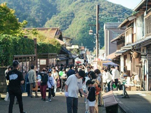 智頭宿で開催されるお祭りの様子