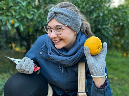 自然農の畑で収穫体験。