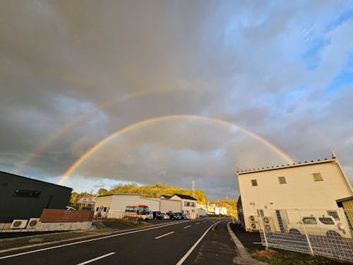 田村市のお気に入りの風景(二重の虹)