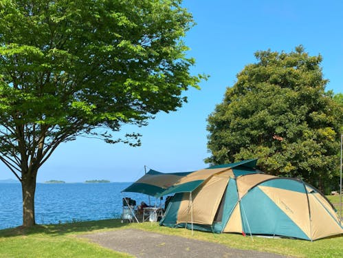 素晴らしいロケーションの海辺キャンプサイト(能登島)