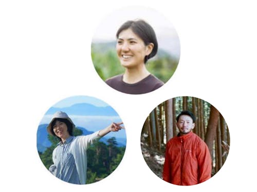 ゲストの3名(上:山村さん/左:三宅さん/右:中澤さん)