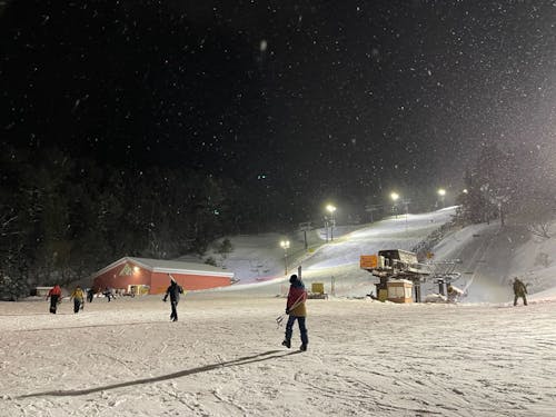 夜のスキー場も気持ち良い✨