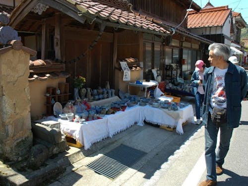 明木地域では地元の焼き物等を販売するお祭りも開かれます！