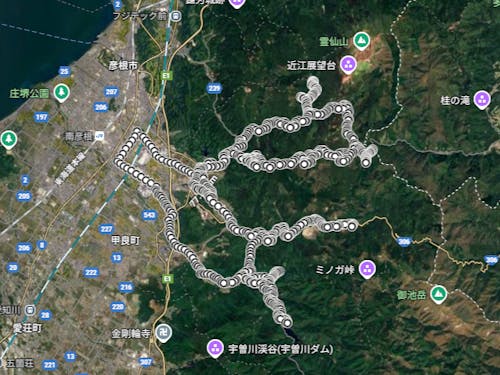 巡ったコースをGoogleマップに落とし込むと・・・