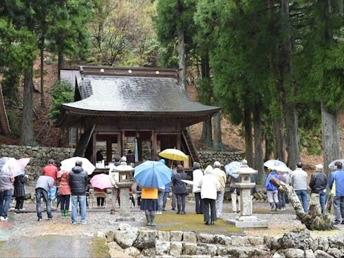 保月集落、八幡神社の祭礼(2018年)