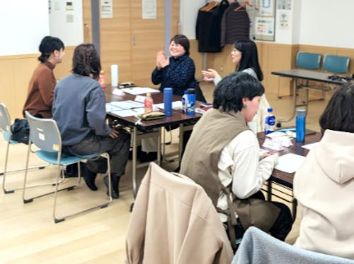 研修中も話が弾みます