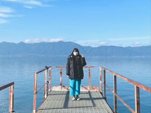 初来島記念写真。