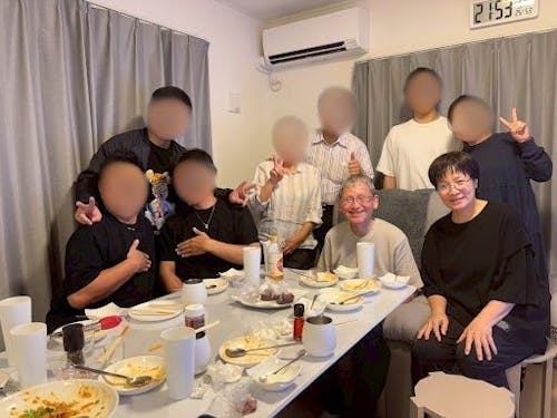 奥さんの実家の皆さんと引越し祝い