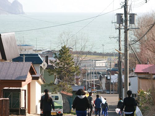 通学路から見える海の風景