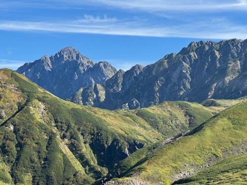 玄関正面には剱岳