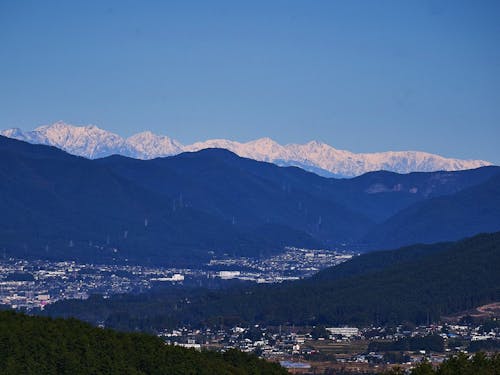 晴れていれば遠く北アルプスを望むことができます