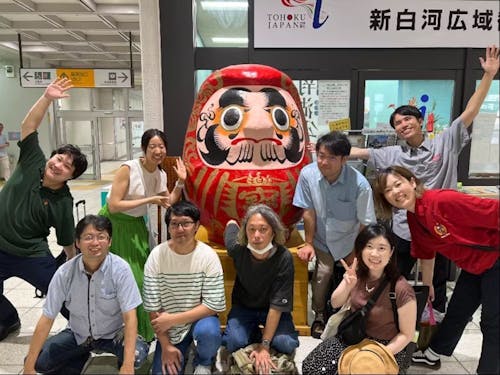 白河市を体験するプログラムでの集合写真