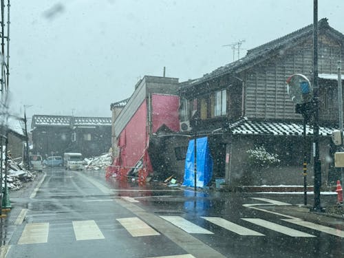 震災後の商店街の様子