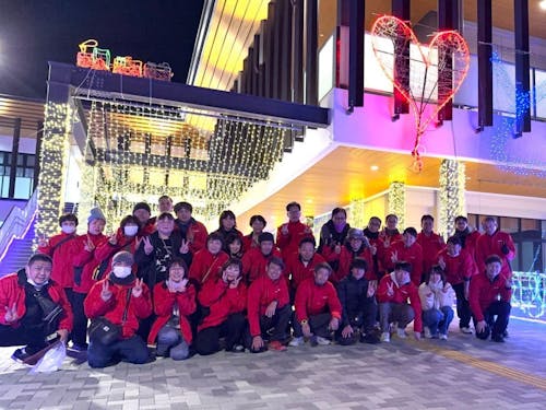 冬には地域の皆さんでイルミネーションを設置します!