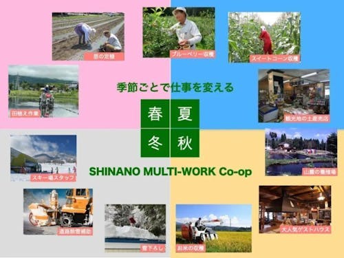 信濃町でのマルチワークという働き方（イメージ図）