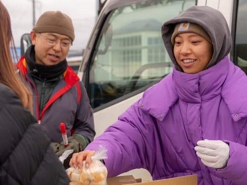 冬のイベント対応(湊地区・写真右)