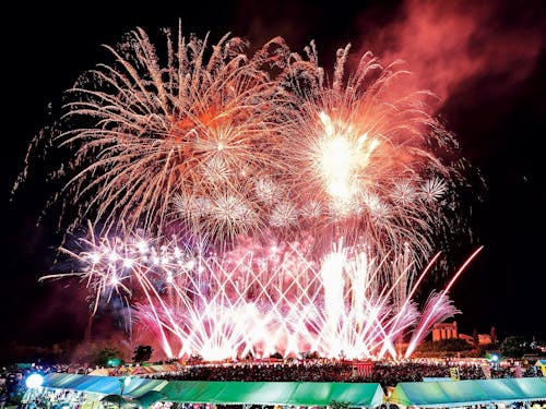 夏まつりでの花火