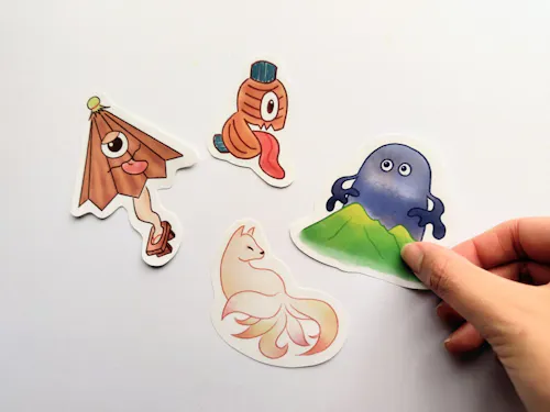 完成した妖怪はシールに加工できます♪