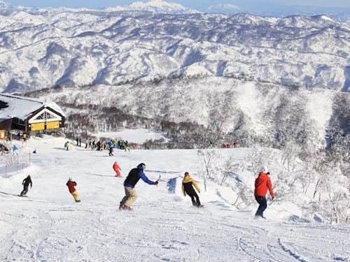 村内の野沢温泉スキー場は国内最大級のスノーリゾート!