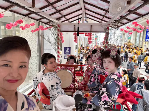 酒田舞娘見習生も一緒にみんなで仙台市の夏祭りに参加