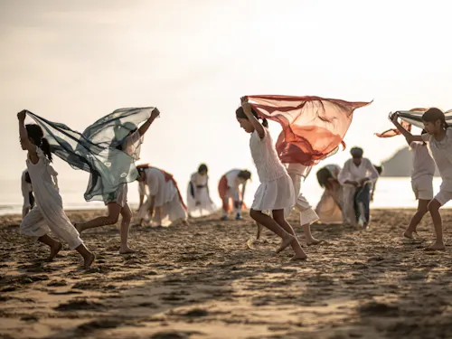 布を使用した美しい演出