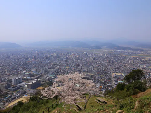 鳥取城跡から見下ろす市街地