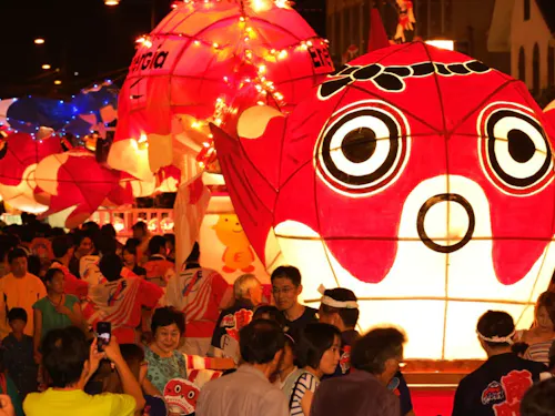 柳井金魚ちょうちん祭りの風景