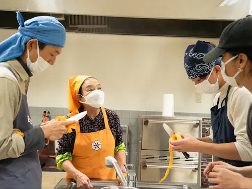 川上村で地域のお母さんたちと郷土料理を一緒に作て食べる研修会を開きました☺︎