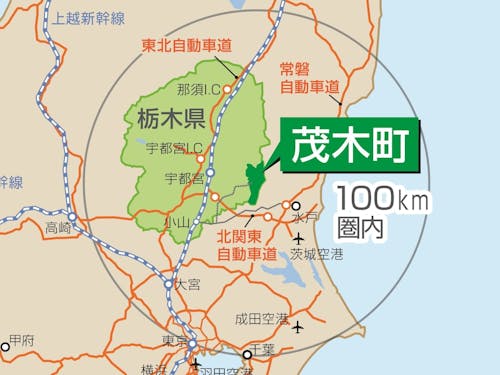 自然豊かな町ですが、実は首都圏も近いです。
