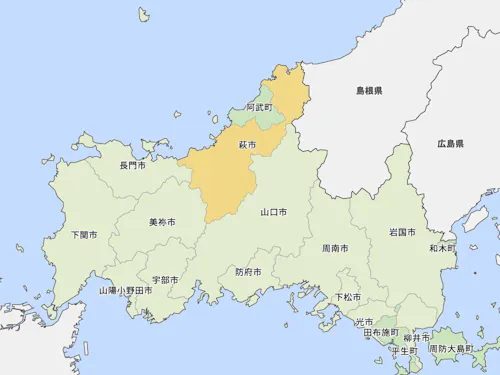 北は日本海、阿武火山群の豊かな土壌と寒暖差に恵まれた萩は県下有数の農林水産業地域