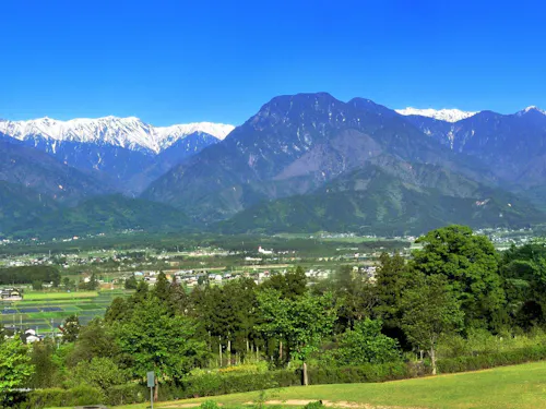 池田町から見える北アルプスの景観