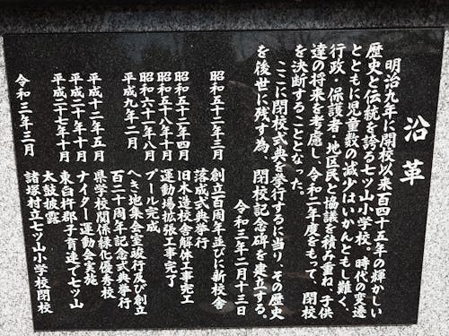 七ツ山小学校の沿革