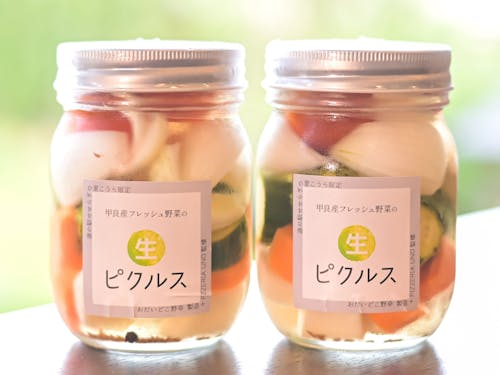 道の駅せせらぎの里こうらオリジナル商品「生ピクルス」