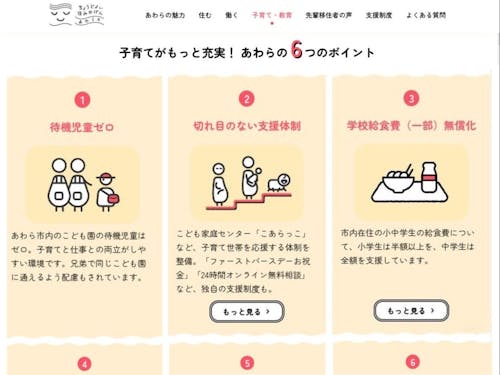 「子育て・教育」ページ