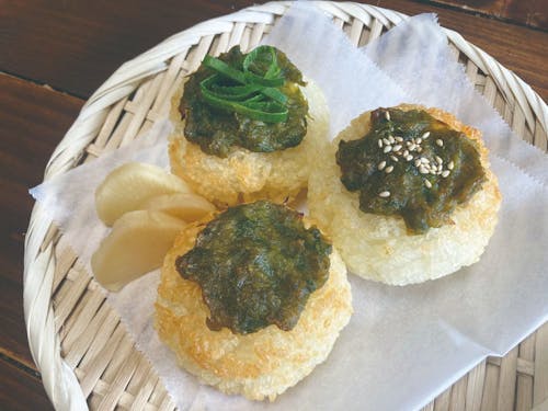 焼きおにぎりにして