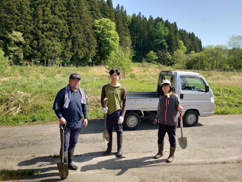 作業前の集合写真