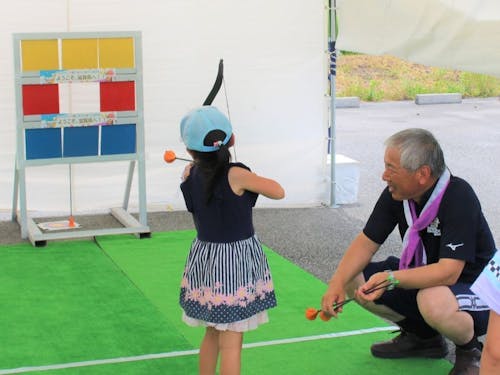 2024年7月にはアーチェリー競技模擬体験も開催しました!