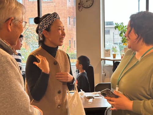 ▲情報交換に花が咲きます♩