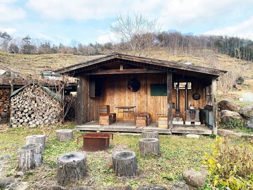 カエルトープにある焚き火小屋