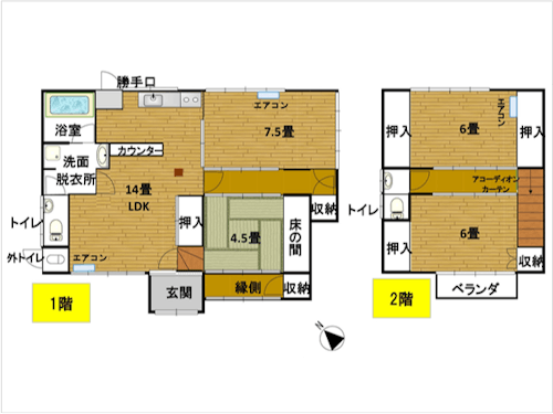 物件により間取りは様々。