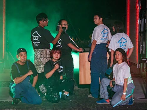 メンバーでランウェイを歩きました。決まってますね。