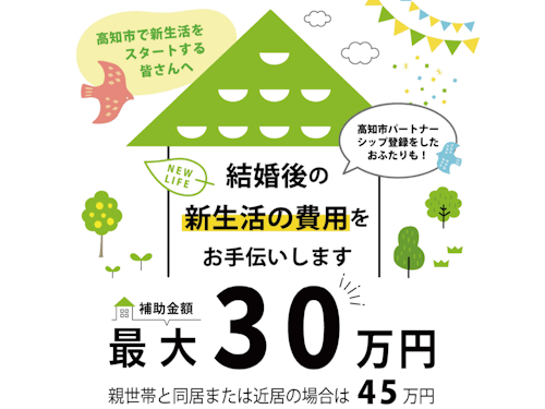 結婚新生活支援事業費補助金。詳細は→https://x.gd/VOAEs