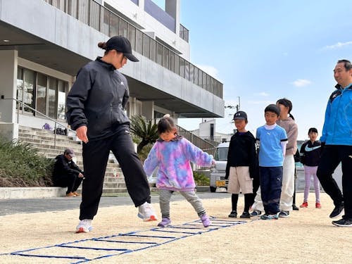 週末に行われる子どもかけっこ教室