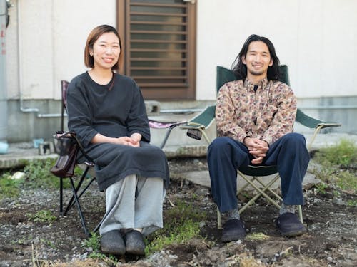 ご自宅の前で（DIYでリフォーム中です。）