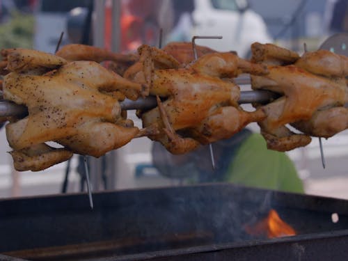 世界一長いシャモの丸焼き